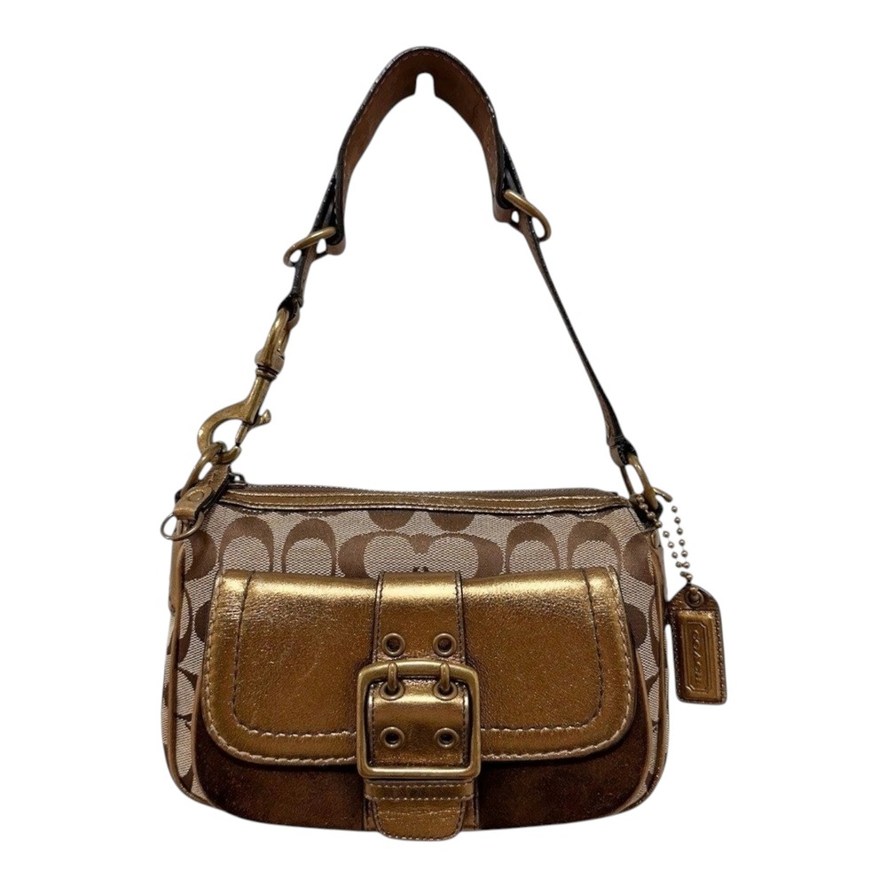 Coach Soho Buckle Special Edition Demi Hobo Bag Bronze Jacquard 1495